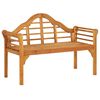 vidaXL Banco de jardim 125 cm madeira de ac&aacute;cia maci&ccedil;a