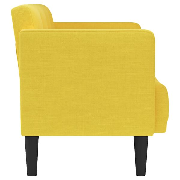 vidaXL Sof&aacute;-luvas 111 cm tecido amarelo