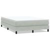 vidaXL Cama com molas sem colch&atilde;o 160x220 cm veludo cinzento-claro