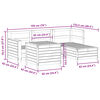 vidaXL 5 pcs conjunto de sof&aacute;s para jardim madeira de pinho maci&ccedil;a