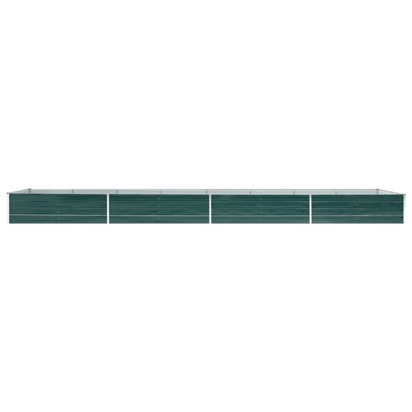vidaXL Canteiro elevado de jardim aço galvanizado 600x80x45 cm verde