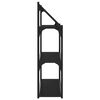 vidaXL Prateleira de parede 3 n&iacute;veis 80x21x78,5cm deriv. madeira preto