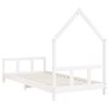 vidaXL Estrutura de cama infantil 90x190 cm pinho maciço branco