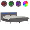 vidaXL Estrutura da Cama Cinzento 180 x 200 cm Couro Sint&eacute;tico