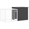 vidaXL Gaiola p/ coelhos 200x91x100 cm aço galvanizado antracite