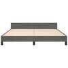 vidaXL Estrutura de cama c/ cabeceira 180x200cm veludo cinzento-escuro