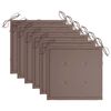 vidaXL Cadeiras de jardim 6 pcs c/ almofadões madeira de teca maciça