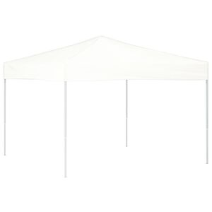 vidaXL Tenda para festas dobr&aacute;vel 3x3 m branco