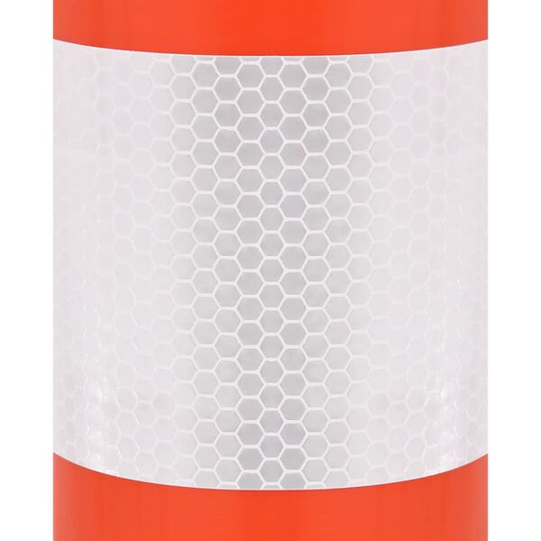 vidaXL Postes de amarra&ccedil;&atilde;o p/ controlo do tr&acirc;nsito 10 pcs PE 75 cm