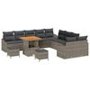 vidaXL Conjunto de Sof&aacute; de Jardim 13 unid. Cinzeto vime PE