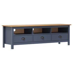 vidaXL M&oacute;vel de TV Hill 158x40x47 cm pinho maci&ccedil;o cinzento
