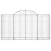vidaXL Cestos gabião arqueados 13 pcs 200x30x100/120 ferro galvanizado
