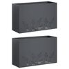 vidaXL Vaso de Jardim 2 unid. Antracite 80 x 20 x 49 cm