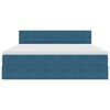 vidaXL Cama com Armazenamento Azul Escuro 180 x 200 cm Veludo