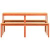 vidaXL Mesa de piquenique 160x134x75 cm pinho maci&ccedil;o castanho-mel