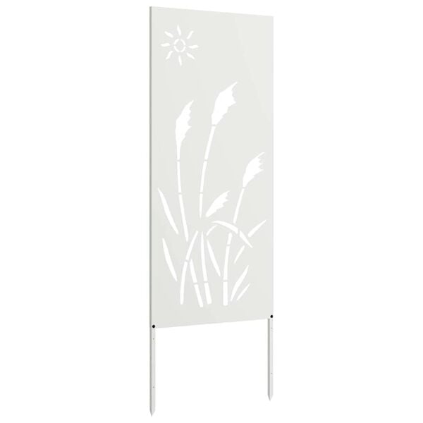 vidaXL Tela de Privacidade para Jardim Fretwork Branco 50 x 140 cm