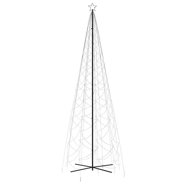 vidaXL &Aacute;rvore de Natal em cone 1400 luzes LED 160x500 cm branco quente