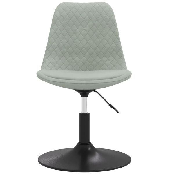 vidaXL Cadeiras de jantar girat&oacute;rias 6 pcs veludo cinzento-claro