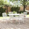 vidaXL Conjunto de Jantar para Jardim 5 pcs Branco Alum&iacute;nio
