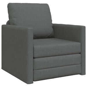 vidaXL Sof&aacute;-Cama 60cm Cinza Escuro tecido