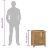 vidaXL Cesto de roupa 50x35x60 cm madeira de teca maci&ccedil;a