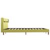 vidaXL Estrutura de cama com LED tecido 140x200 cm verde