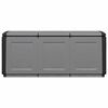 vidaXL Caixa arrumação p/ jardim 138x53x57cm 330L cinza-escuro e preto