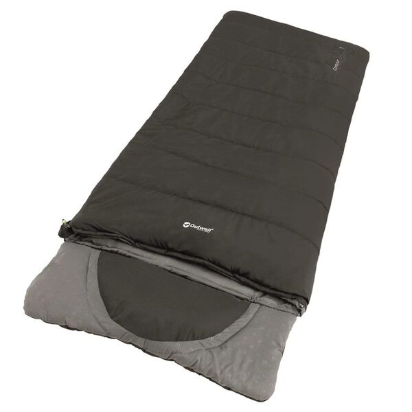 Outwell Saco-cama Contour com fecho à esquerda preto