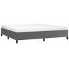 vidaXL Estrutura de cama 200x200cm couro artificial cinzento