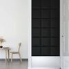 vidaXL Painel parede 12 pcs 30x30cm couro artificial 1,08 m&sup2; cor preto