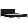 vidaXL Estrutura de cama 120x190 cm derivados de madeira/metal preto