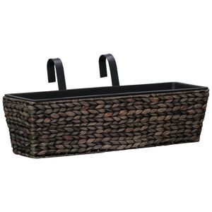 vidaXL Floreiras de pendurar 2 pcs jacinto de &aacute;gua castanho