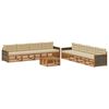 vidaXL Conjunto de Sof&aacute;s para Exterior 9 pcs Natural e Bege