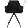 vidaXL Cadeiras de jantar 2 pcs veludo preto
