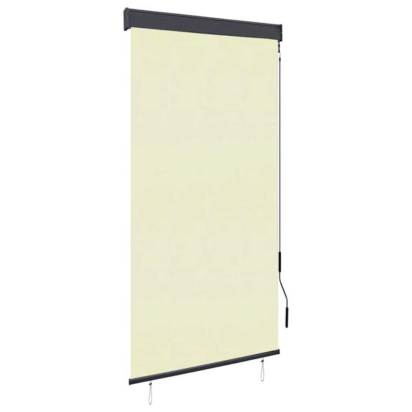 vidaXL Estore de rolo para exterior 80x250 cm creme