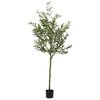 vidaXL Oliveira artificial 700 folhas 165 cm verde