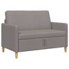 vidaXL Sofa com Armazenamento Cinzento-acastanhado 122 x 78 x 87 cm