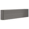vidaXL Canteiro elevado jardim 260x40x68cm a&ccedil;o galvanizado cinzento