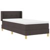 vidaXL Cama Box com colch&atilde;o Marrom Escuro 190 x 90 cm Poli&eacute;ster