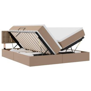 vidaXL Cama com Armazenamento Cappuccino 180 x 200 cm Couro Sint&eacute;tico
