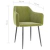 vidaXL Cadeiras de jantar 2 pcs veludo verde-claro