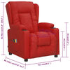 vidaXL Poltrona de massagens elétrica couro artificial vermelho tinto
