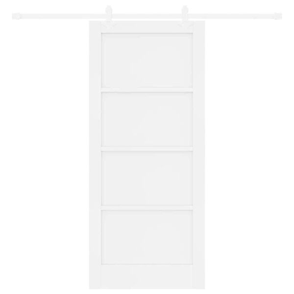 vidaXL Porta Deslizante Branco 86 x 198,5 cm