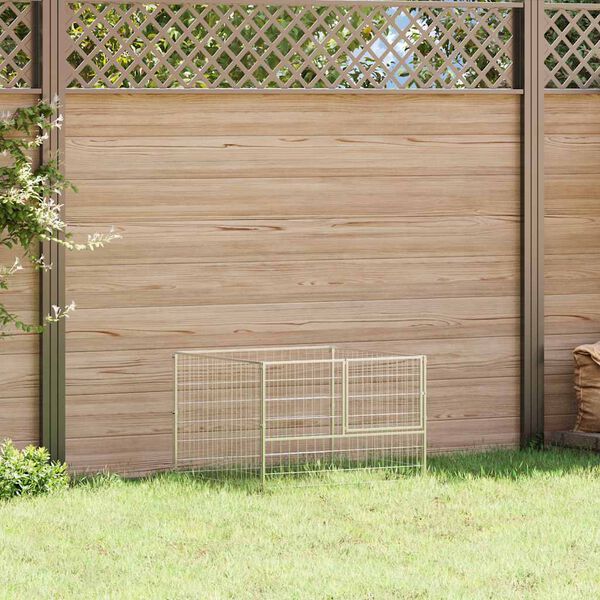 vidaXL Canil para c&atilde;es 100x100x70 cm a&ccedil;o prateado