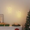 vidaXL Luzes de Natal silhueta Papai Noel 2 pcs 35 LEDs branco quente