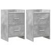 vidaXL Mesas de cabeceira 2 pcs Cinzento Cimento 40 x 30 x 60 cm