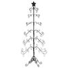 vidaXL &Aacute;rvore de Natal para decora&ccedil;&atilde;o 180 cm metal preto