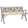 vidaXL Banco de jardim 122 cm madeira
