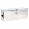 vidaXL Caixa de arruma&ccedil;&atilde;o 60x23,5x23 cm alum&iacute;nio prateado