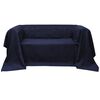 vidaXL Manta de sof&aacute; em microfibra azul marinho 140 x 210 cm